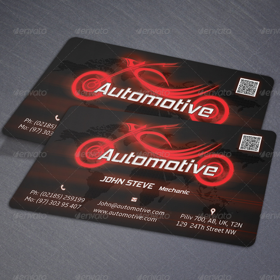Automotive Motorcycle Business Card by oksrider GraphicRiver